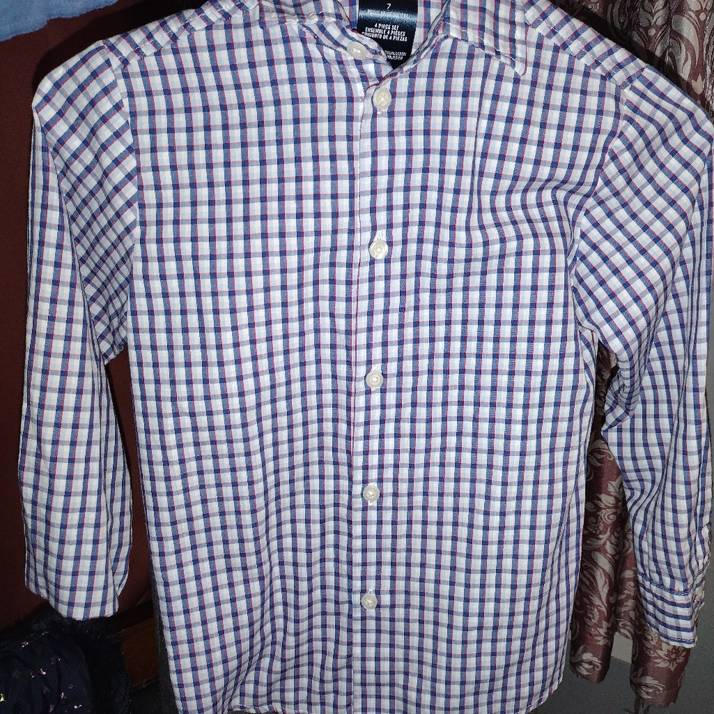 Size 7 boys dress shirt and formal pants